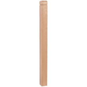 Modern Newel Post w/ Chamfered Top and Groove 4602