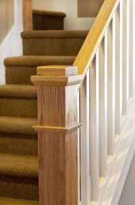 Red Oak and painted wood staircase
