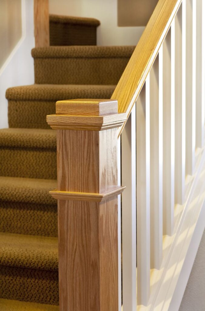 Red Oak and painted wood staircase